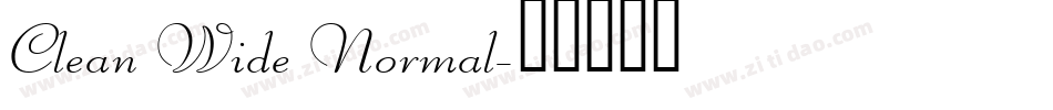 Clean Wide Normal字体转换
